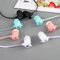 2Pcs Cartoon Cute Bear Rabbit Earphones With Mic 3.5 Mm Stereo In-ear Headset For Girls Kids For Phone MP3 Gifts. 