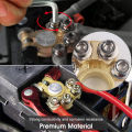 Geepact 2Pcs Battery Terminals Brass Car Battery Connector / Battery Grounding Clip / Battery Pile Head Connector Clip 4 Way Terminals Quick Release Car Battery Connectors Pure Brass. 