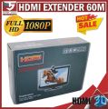 HDMI Extender Single LAN 60m (Extends HDMI Signal upto 60 Meters for 1080p Over CAT5e/6 Cable. 