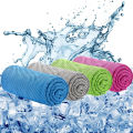 Instant Chill Microfiber Cooling Towel with Carabiner Case | Perfect for Sports, Yoga, Gym, and Outdoor Activities. 