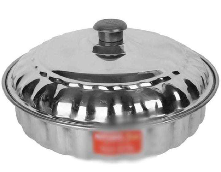 Steel Roti Keeper Stainless steel non magnet roti storage box Size 10 inch Dia and 2 inch ...