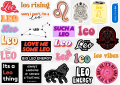 25pcs LEO sticker pack based on zodiac sign astrology main character stickers aesthetic cool for kids decor journal supplies. 