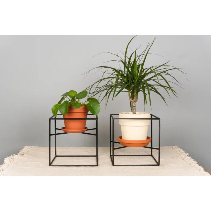 1 Metal Cube Plant Stands, Wire Plant Pot Stand, Metal Plant Holder, Flower Pot Stand, Steel Wall Hanger, Minimalist Plant Stand, Customized by Dhudhi Mart