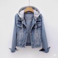 All-Season Style: Women's Denim Hoodie Jacket. 