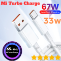 Original Xiaomi 67W 55W 33W USB Type C Turbo Charger Cable For Mi 6A Type-C Fast Charging Data Cable Fast charging, Fast transmission, Stronger compatibility Mi Turbo Charge Type C Cable. 