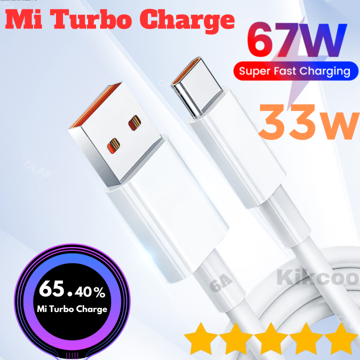 Original Xiaomi 67W 55W 33W USB Type C Turbo Charger Cable For Mi 6A Type-C Fast Charging Data Cable Fast charging, Fast transmission, Stronger compatibility Mi Turbo Charge Type C Cable