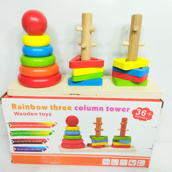 Rainbow%20Three%20Column%20Tower%20Wooden%20Educational%20Toy%20-%20Image%203