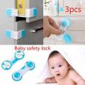 (Pack of 3)Plastic closet lock for children, baby safety, closet, safety lock for drawers, child safety, protection for baby care. 