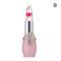 Jelly Flower Lipstick Change Color Lip Balm Moisturizing Crystal Color Gloss Nutritious Lip Lasting Waterproof Translucent. 