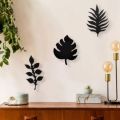 Leaves abstract wooden wall art, laser cut wooden leaves wall decoration. 