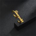 Mens A Boy Custom Boys Devil Name Ring. 
