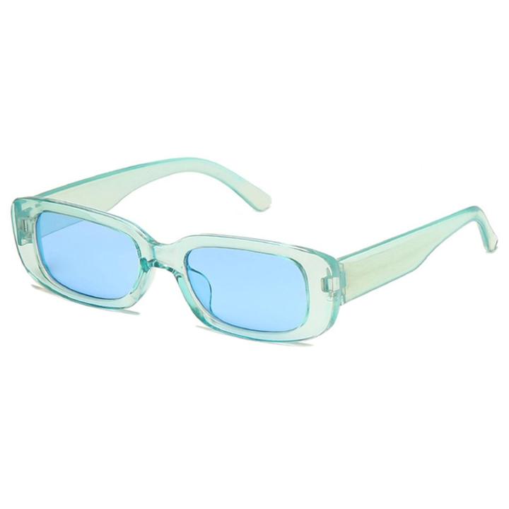 European American Classic Squares Women Sun Glasses Lady Retro Fashion Shading Eyewear Sunglasses for Delicate Women Outdoor Rectangular Small Frame Colorful Transparent Orange Sunglasses
