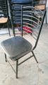 Black Color Coated Steel Chair with Soft Seat - Beautiful Back. 