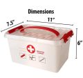 Multifunctional First Aid Storage Box – Family Medicine Organizer for Emergency & Healthcare Essentials. 