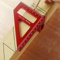 3D Multi-Angle Measuring Ruler 45/90 Degree Aluminum Alloy Drawing Line Ruler High-Precision Layout Measurement Tool. 