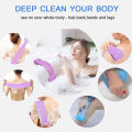 Body Wash Silicone 150g 62 x 11cm Body Scrubber Belt Double Side Shower Belt Silicone Bath Body Brush A One Back Cleaning Exfoliating Body Scrubber Bath Shower Towel Silicone Body Wash Scrubber Belt for Men and Women. 