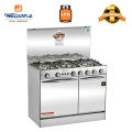 Welcome 5 Burner Gas Cooking Range With Oven Stainless Steel WC-800 - Silver. 