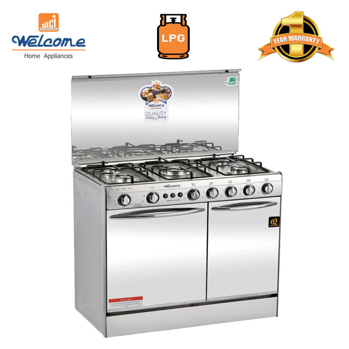 Welcome%205%20Burner%20Gas%20Cooking%20Range%20With%20Oven%20Stainless%20Steel%20WC-800%20-%20Silver%20-%20Image%205