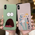 iPhone X XR XS Max Case Fashion Cartoon Girl Daisy Flower Cute Black Soft Phone Back Cover For iPhoneX Xr Xs Funda Capa. 