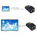 Full HD 1080p 4K 3D HDMI 1.4 30M Extender to RJ45 Over Cat 5e/6 Network LAN Ethernet Adapter By Sialvi Computer. 