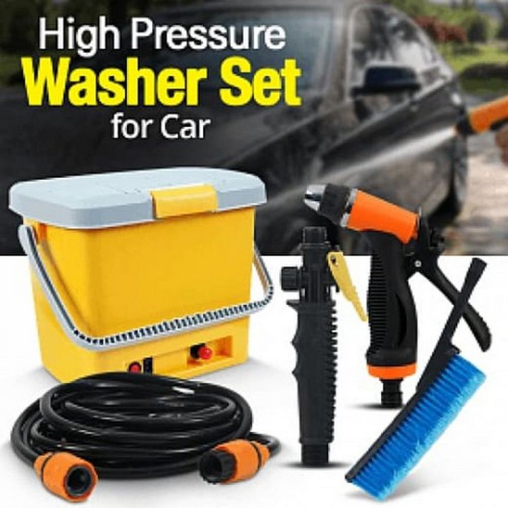 Car Wash Washing Machine 12V Portable High-Pressure Car Washer (Shampoo Bottle Not Included)