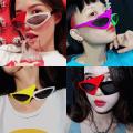 European and American Hip-hop Style Bar Green Red Triangle Glasses Fancy Party Punk Funny Decorative Festival Sunglasses. 