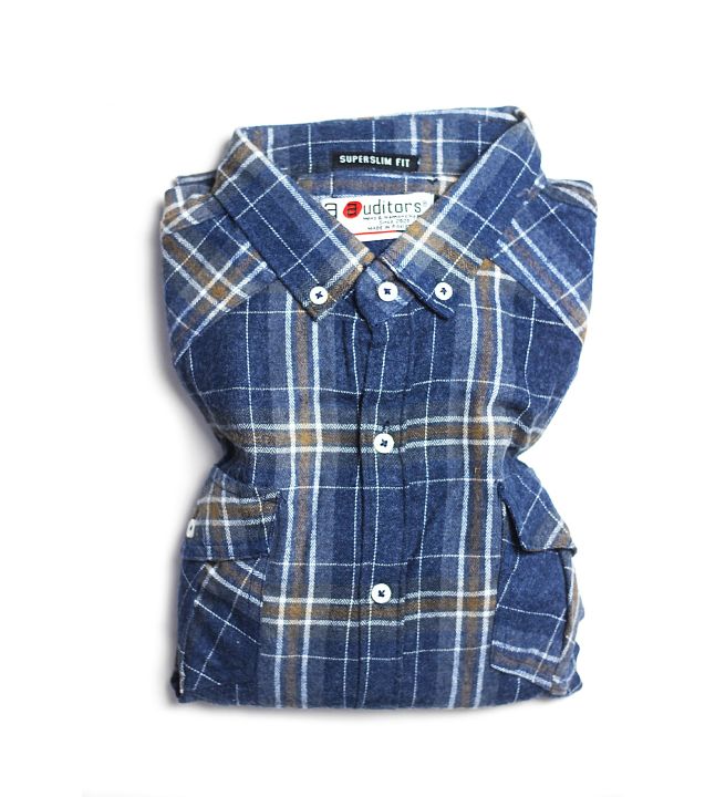 Auditors®️ Mens Casual Soft Wool Flannel Double Pocket Check