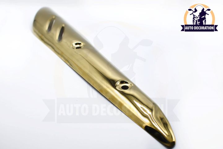 silencer patri CG 125 (ganien) , silencer cover, cover muffler exhaust, silencer steel cover, silencer patri golden