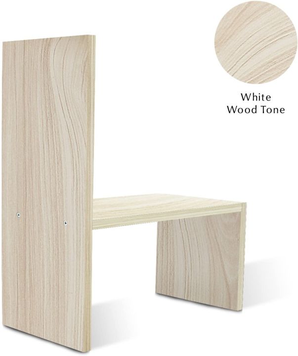 Jerry & Maggie - Desktop Organizer Office Storage Rack Adjustable Wood Display Shelf  Birthday Gifts - Toy - Home Decor  - Free Style Rotation Display - True Natural Stand Shelf White Wood Tone