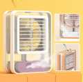 Portable Mini Air Conditioner Cooler Fan Water Cooler Table Fan USB Rechargeable Fan Humidifier Night with Light for Office Desk. 