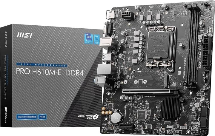 MSI PRO H610M-E DDR4 LGA 1700 Motherboard