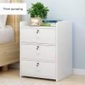 Bedside Table Bedroom Locker  Pumping Small Study Bathroom with Lock Living Room Corridor Thicken Solid Wood White (24*15*15 Inches). 