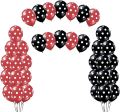 20 Red & White Polka Dots Balloons Pack For Birthday & Anniversary Decoration & Party Balloons Decoration. 