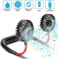 Neck Fan for Kitchen  Folding Handheld Fan Wearable Portable Neckband Mini Fan USB Chargeable. 