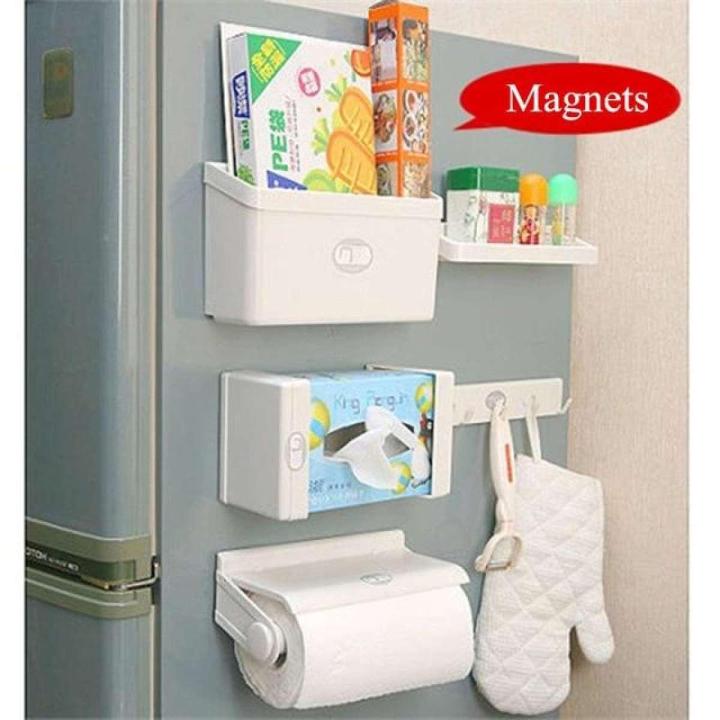 5-IN-1 KITCHEN ROLL Dispenser Cling Film Tin Foil Towel Holder Rack Wall Mounted