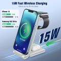 ARMICO 3 in 1 Wireless Charger,Fast Wireless Charging Station for Multiple Devices,Foldable Travel Charging Pad Stand for iPhone15/ 14/ 13/ 12/ 11/ X/ SE/ 8, Samsung, AirPods3/2/Pro, iWatch SE/8/7/6/5/4/3/2. 