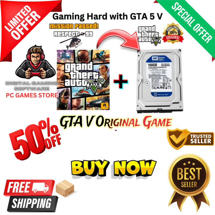 Hard Disk with PC games |Gaming Hard with GTA 5 V and other  Games
