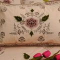 Tea Time Cotton Embroidered Bed Sheet Set. 