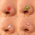 Factory Customized European and American African Perforation-Free Fake Nose Ring   Amazon Hot Sale U Shape Nose Stud Nasal Splint Piercing Jewelry. 