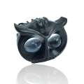 AKE 1-PCS of HJG OWL EYE LED Long Range OWL Mini Driving Plastic Body Light Dual Color High Low Beam Long throw brightest Light. 