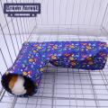 Green forest Squirrel House Metal Buckle Right Angle Hamster Tunnel. 