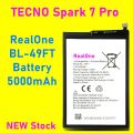 Tecno Spark 7 Pro Battery Replacement RealOne BL-49FT Battery with Full 5000mAh Capacity By RealOne. 