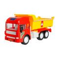Friction Powered Construction Dump Truck Toys For Kids Boys Girls Car Transport Toy Best Push and Go Power Plastic Vehicle - Size 7 inch. 