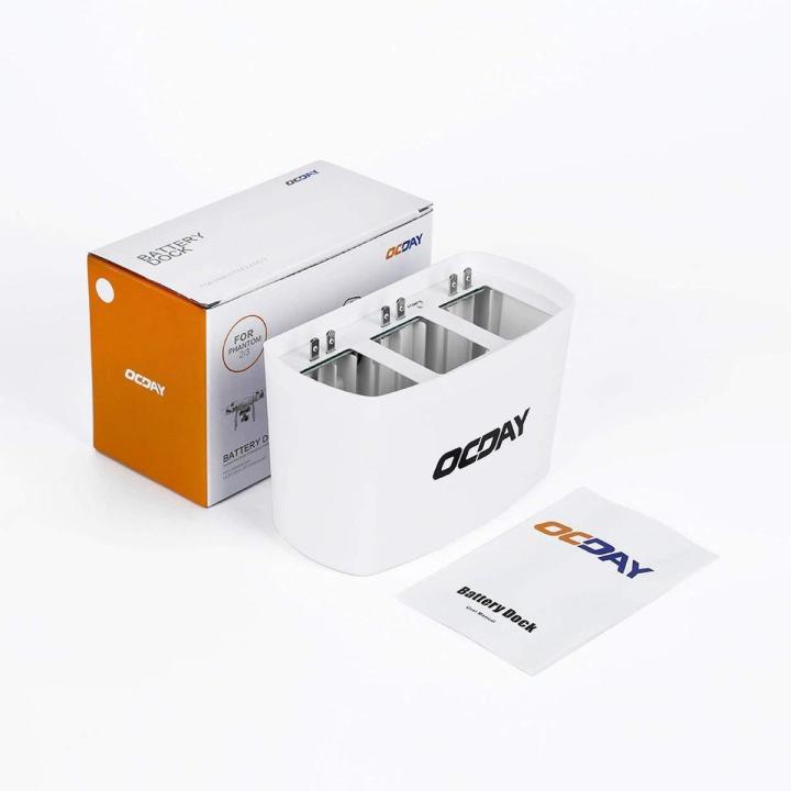 OCDAY 3 In 1 3 Port Charging Hub Port Battery Dock Charger  - White