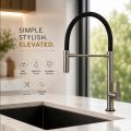 Faucet Hi-Neck 12 Black | Pull-Out Kitchen Sink Mixer 360. 