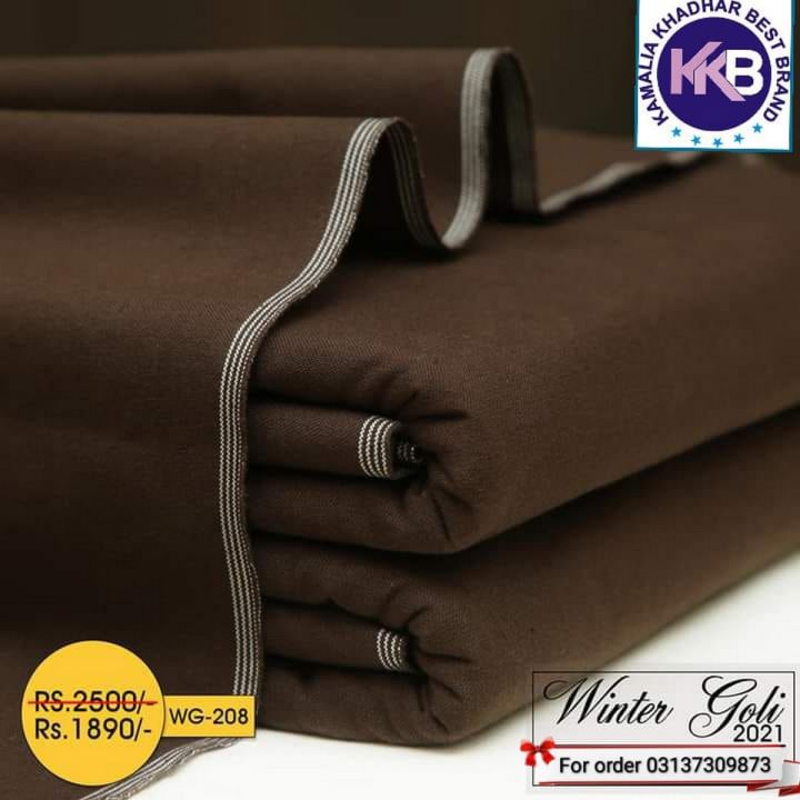 Winter Khaddar Collection Unstitched Khaddar Suit For Men (Latest 2021)-Premium Quality