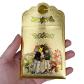 10 Pcs Pokemon Gold Foil Cards Pack Anime Cartoon Pokemon English Version Tcg Card For Fans Collection. 