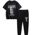 Gangster Printed Summer Cotton Half Sleeves O Neck Trouser & Tshirt For Men & Boys. 