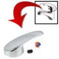 Basin Sink Lever Handle Shower Mixer Tap Lever Handle faucet spare parts Steel Chrome and Black. 