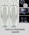 Empty Plastic Push Bottle 250ml / Empty Bottles for Hair Oil / Lotion Bottles Empty Push Bottles. 